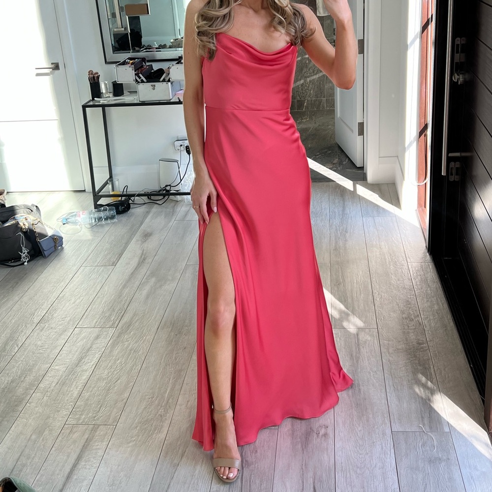 Fame and Partners Strappy Draped Gown